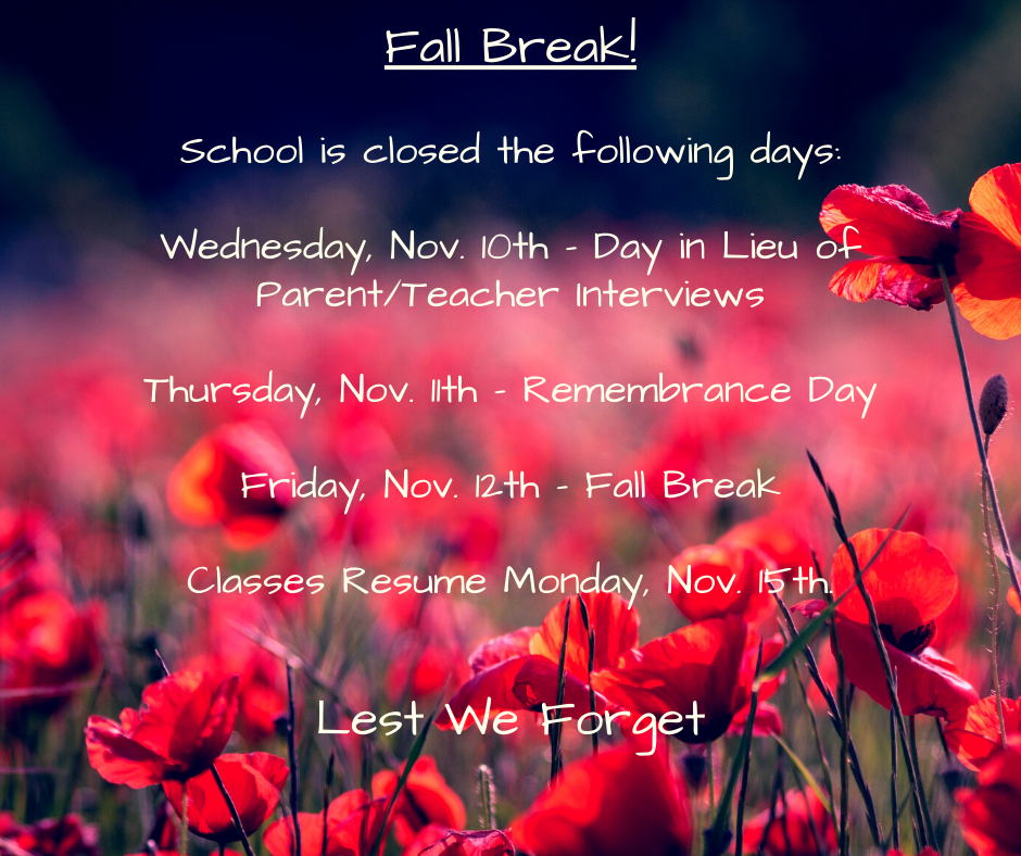 Fall Break St. Elizabeth Seton School