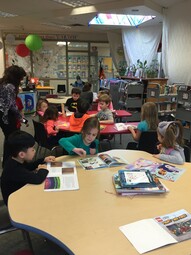 St. Elizabeth Seton students at learning commons